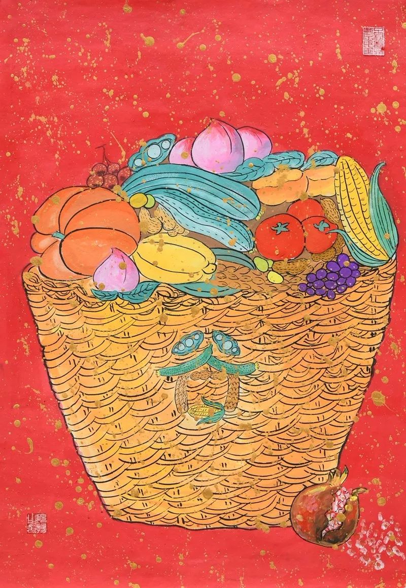 作品欣赏二▎画说丰收潍坊市首届农民画展