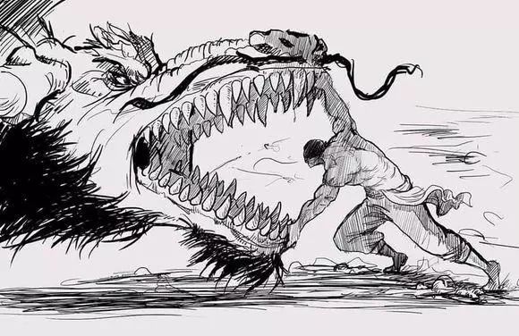 国外粉丝画出《海贼王》白胡子和凯多的战斗,看看谁才是op最强!