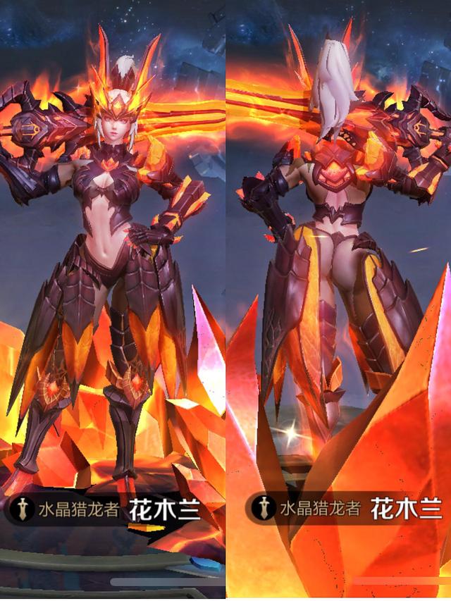 王者荣耀木兰猎龙者皮肤优化炽热元素使原画一览