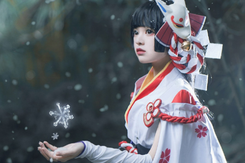 清纯可爱阴阳师雪女月见之樱