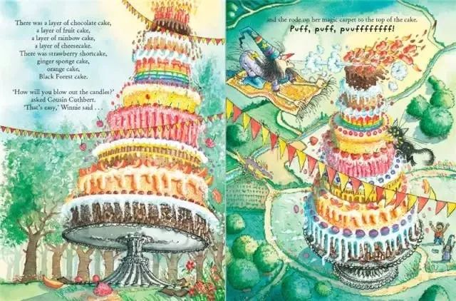 一层巧克力蛋糕,一层水果蛋糕,一层彩虹蛋糕,一层奶酪蛋糕.