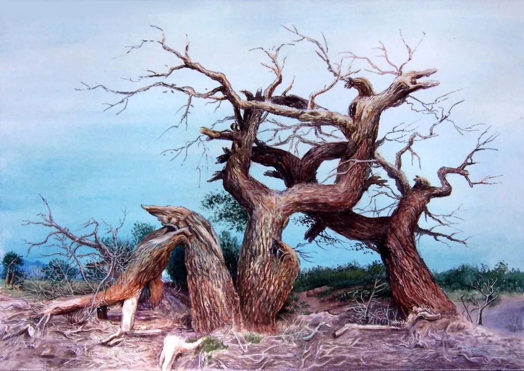 艺展中国向新中国70周年献礼杨晓定2019水彩画作品展之胡杨系列