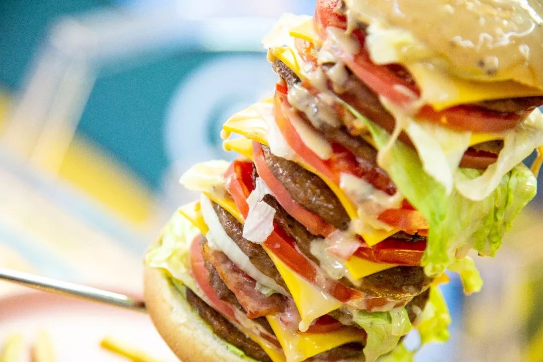 芝士控要疯超厚厚厚汉堡超长长长拉丝每一款都是心头爱