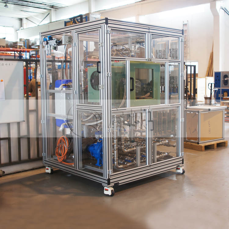 大型设备机罩使用铝型材如何固定在地面上