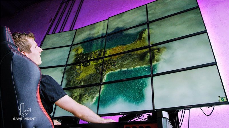 神仙操作土豪用16k巨大显示屏玩我的世界像素突破1亿