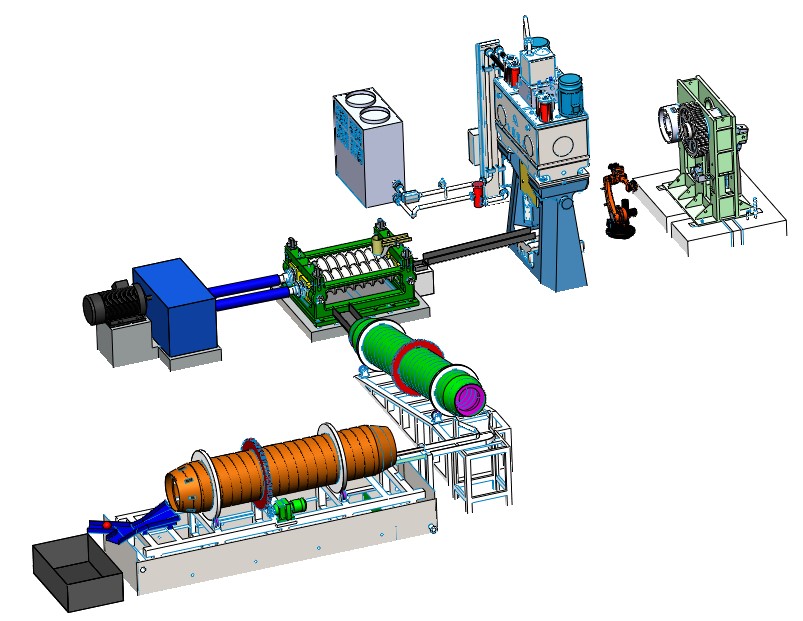 锻轧钢球生产线设计图从网络资料查阅得知,锻轧工艺是安阳锻压开发的