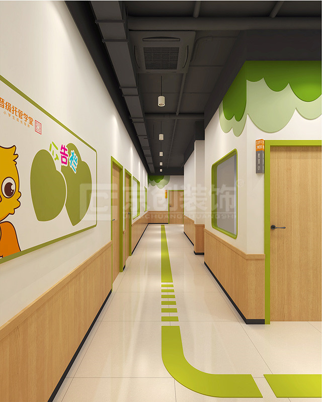 晋级托管学堂午托班设计效果图|京创装饰