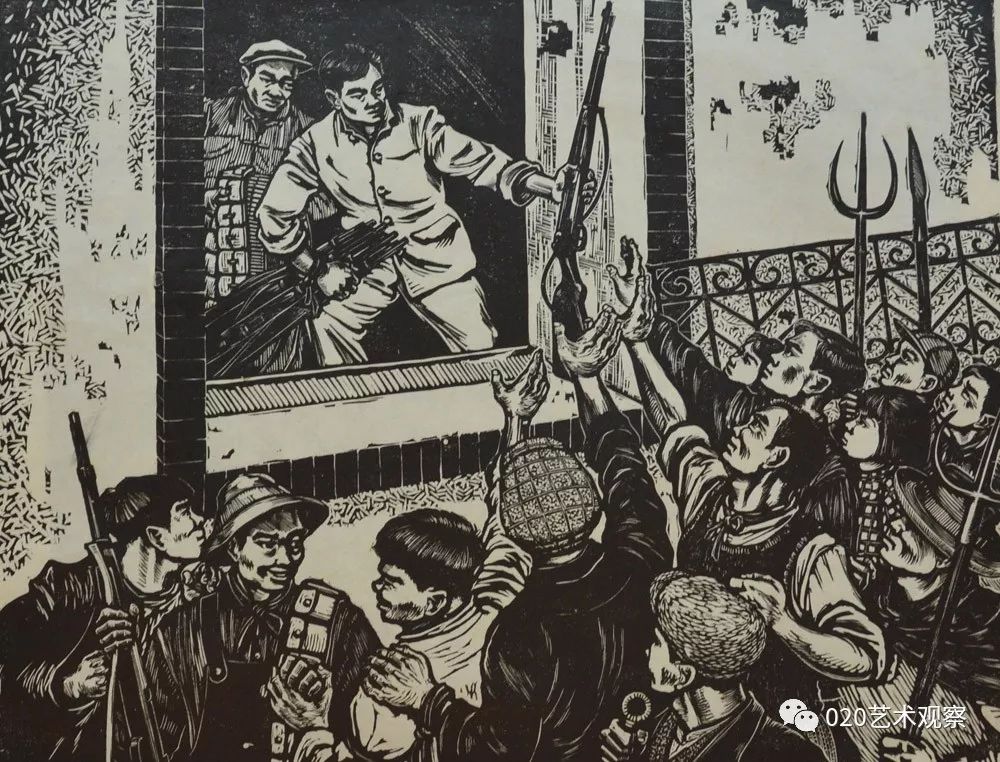 这组版画是以广州起义历史为题材.