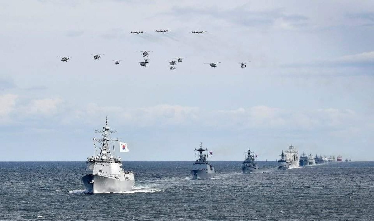 韩国海军编队