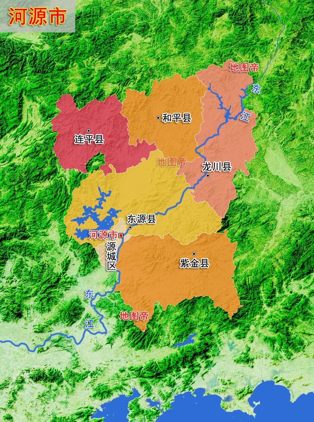 原创22张地形图快速了解广东省各地级市