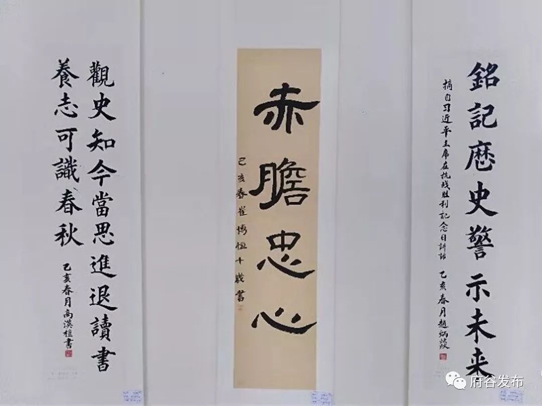 扩散府谷县知史爱党知史爱国青少年书法作品展展出