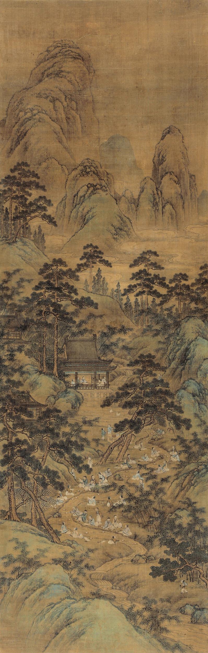 书圣王羲之4曲水流觞赏名画22幅兰亭修禊图下兰亭题材故宫文玩