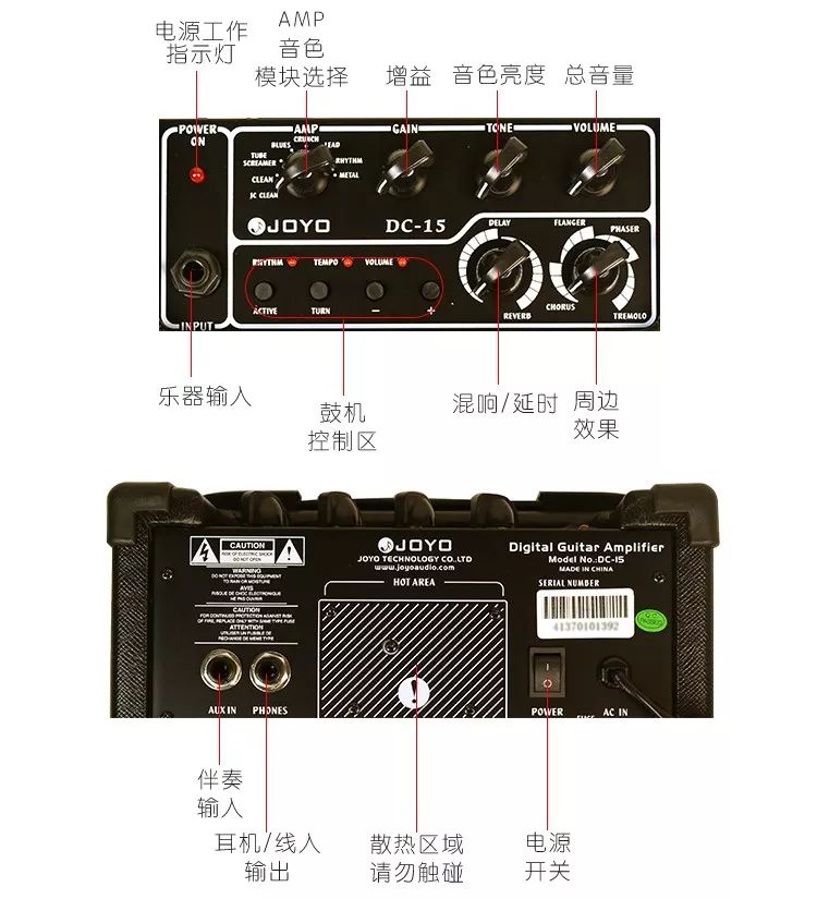 新手们要的吉他音箱:joyo 卓乐 dc-15!