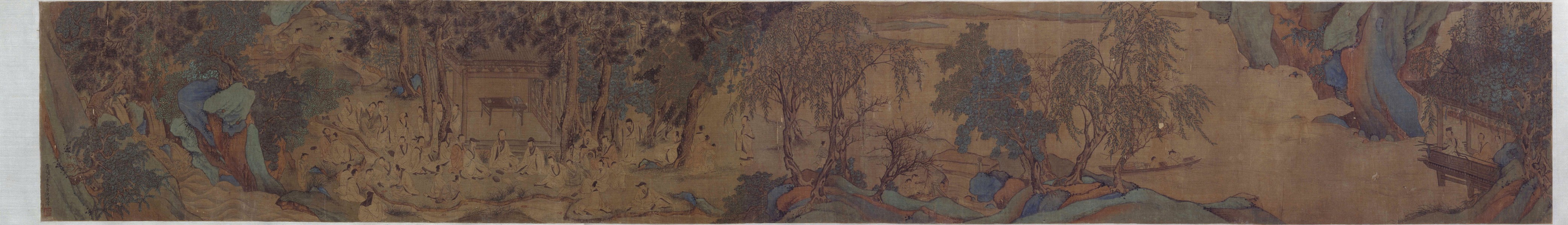 书圣王羲之4曲水流觞赏名画22幅兰亭修禊图下兰亭题材故宫文玩