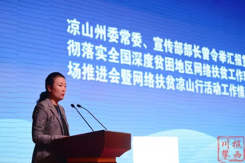 在网络扶贫东西部协作暨试点工作推进活动上,凉山州委常委,宣传部部长