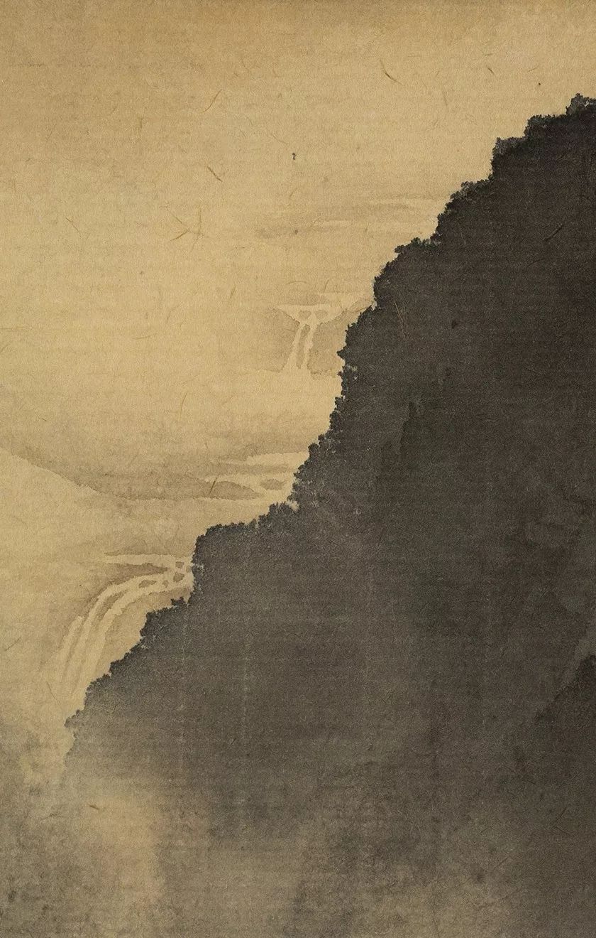 明烛夜话(局部)雨山飞瀑图 纸本 28x55cm 2019雨