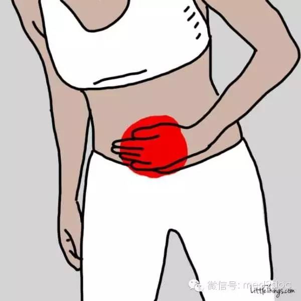 女性下腹三角区疼涨尿图片
