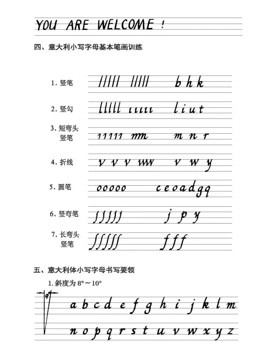 英語26個字母書寫的規範入門筆順附視頻教程