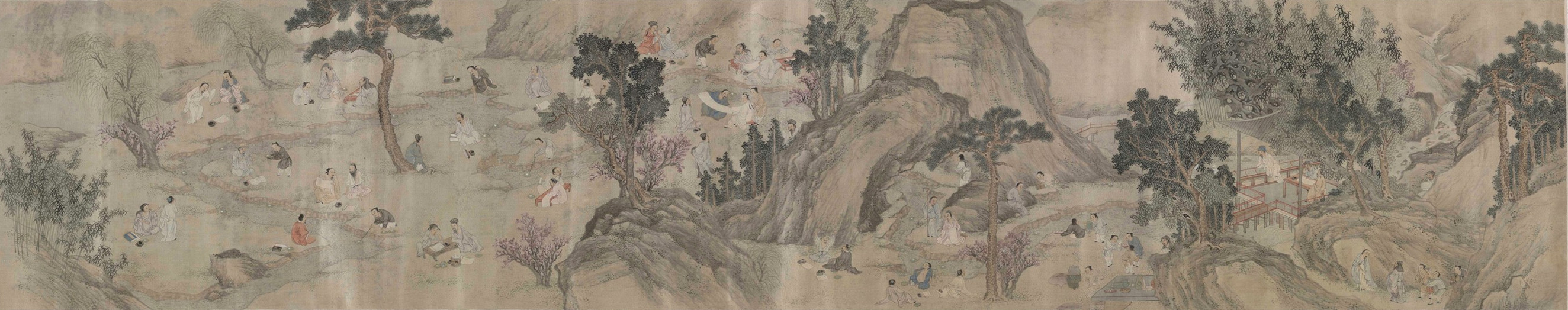 书圣王羲之4曲水流觞赏名画22幅兰亭修禊图下兰亭题材故宫文玩