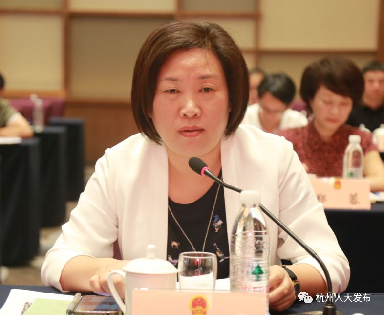 副主任许勤华,张建庭,郑荣胜,陈红英,罗卫红,秘书长张如勇发言.