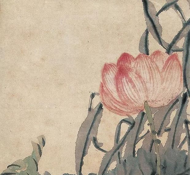 赏画清赵之谦荷花