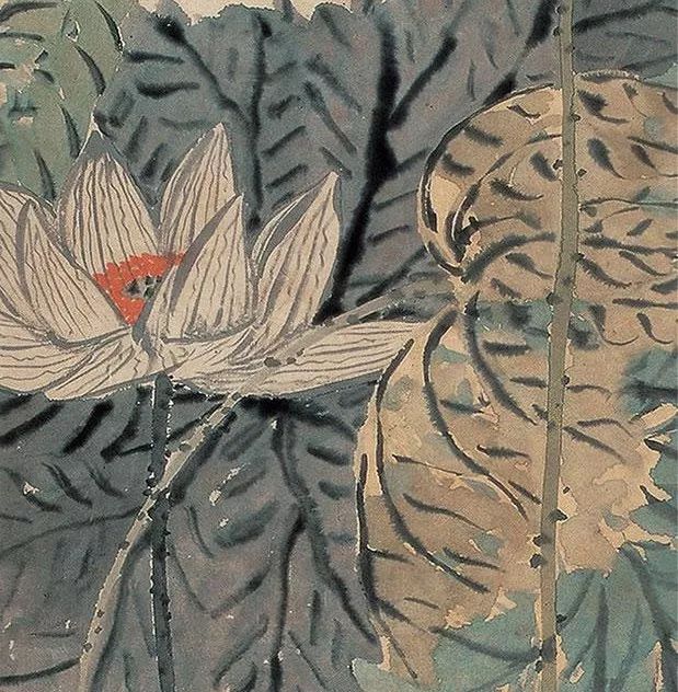 赏画清赵之谦荷花