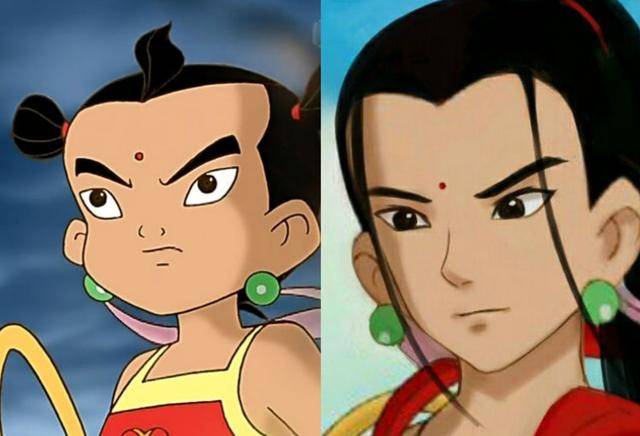 传统神话中哪吒的形象,而网上更有大神画出了这版哪吒长大后的样子,不