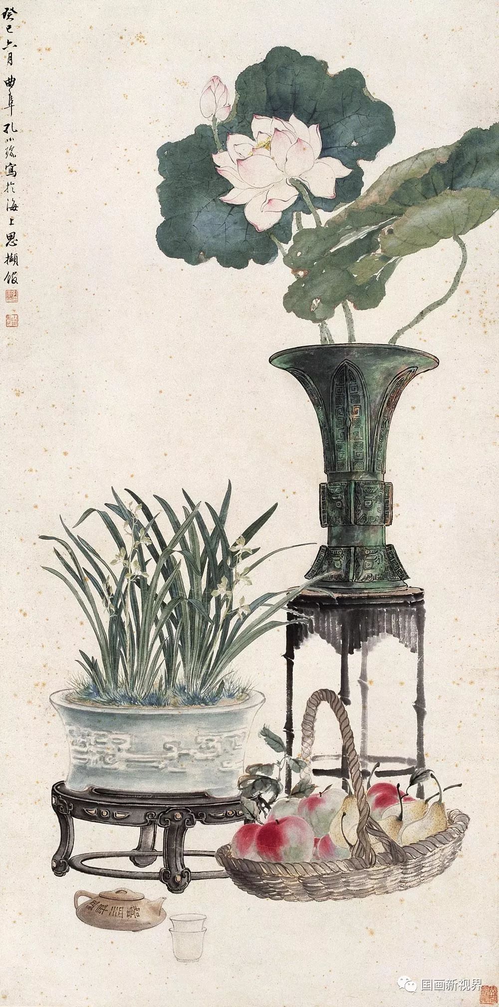 孔小瑜画的盆景,美不胜收!