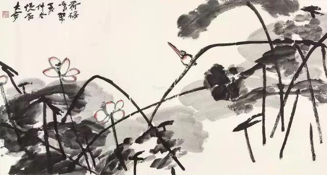 吴悦石画荷|酣畅,率意,奔放_荷花