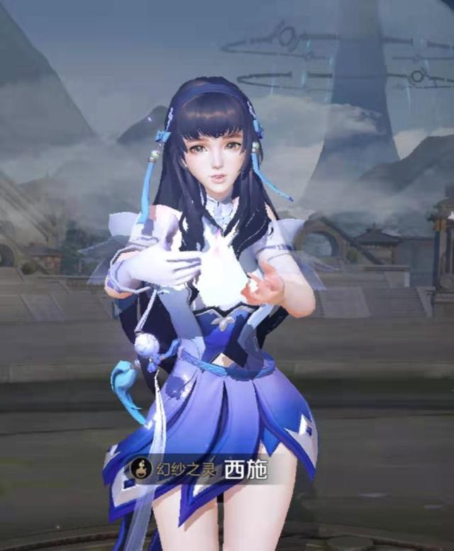 王者荣耀:西施上线,伴生皮像浓妆艳抹装可怜的村姑?油腻的刘海