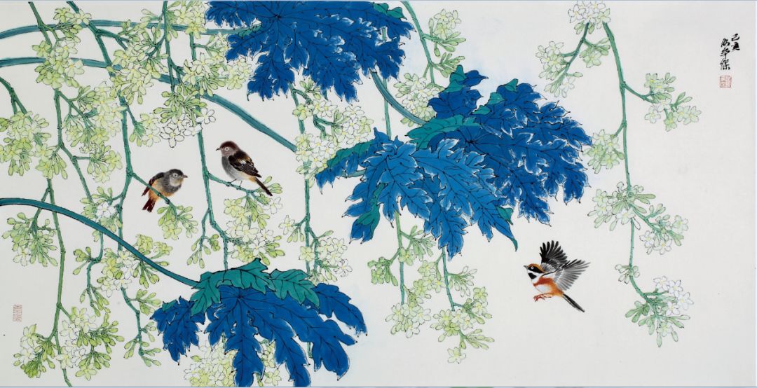 在北京求学期间,谢争杰的画风有了比较明显的变化,水墨的运用在其画面