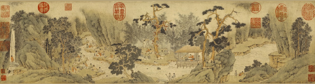 书圣王羲之4曲水流觞赏名画22幅兰亭修禊图下兰亭题材故宫文玩