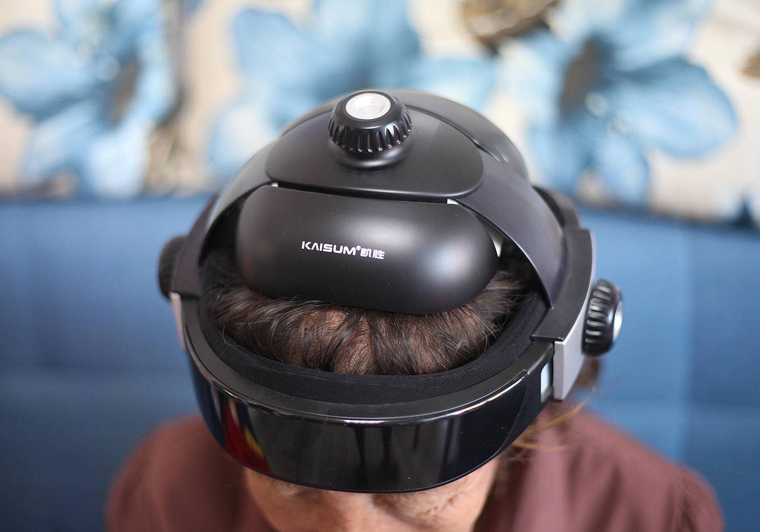 原创在家轻松做头部spa凯胜头部按摩器测评