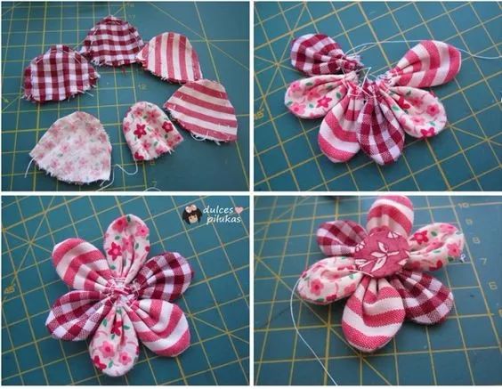 只是用碎布做花竟然这么厉害真的第一次见