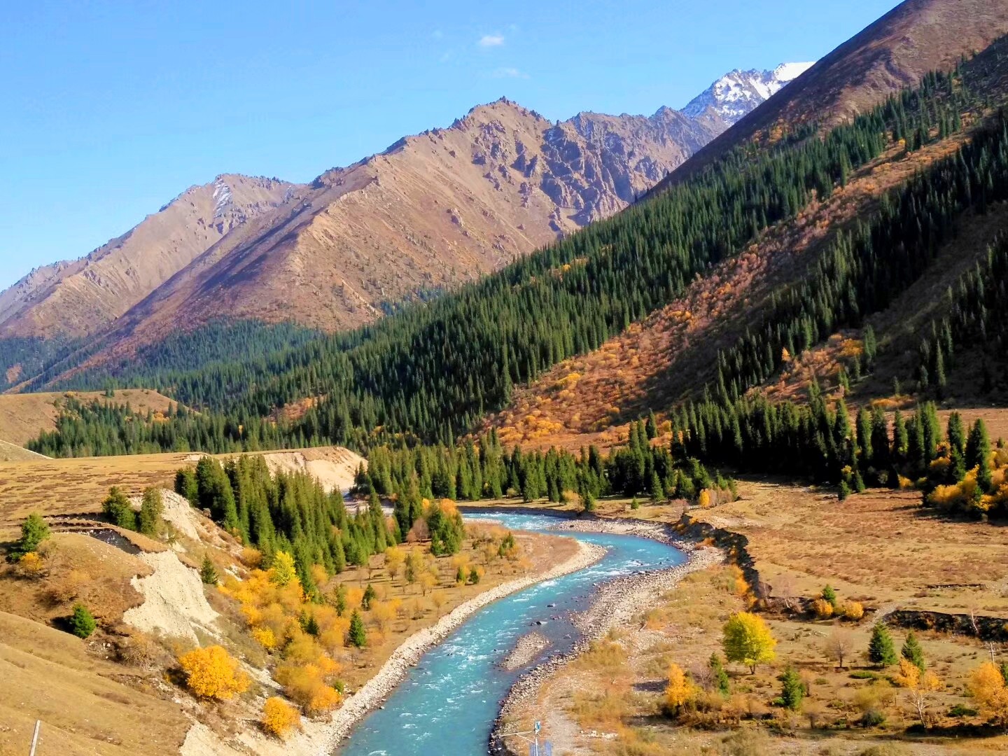 原创金秋九月的唐布拉草原宛如被打翻的调色板变成醉美秋日画卷