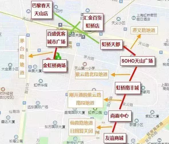 地下連通示意圖 遵義路人行地道