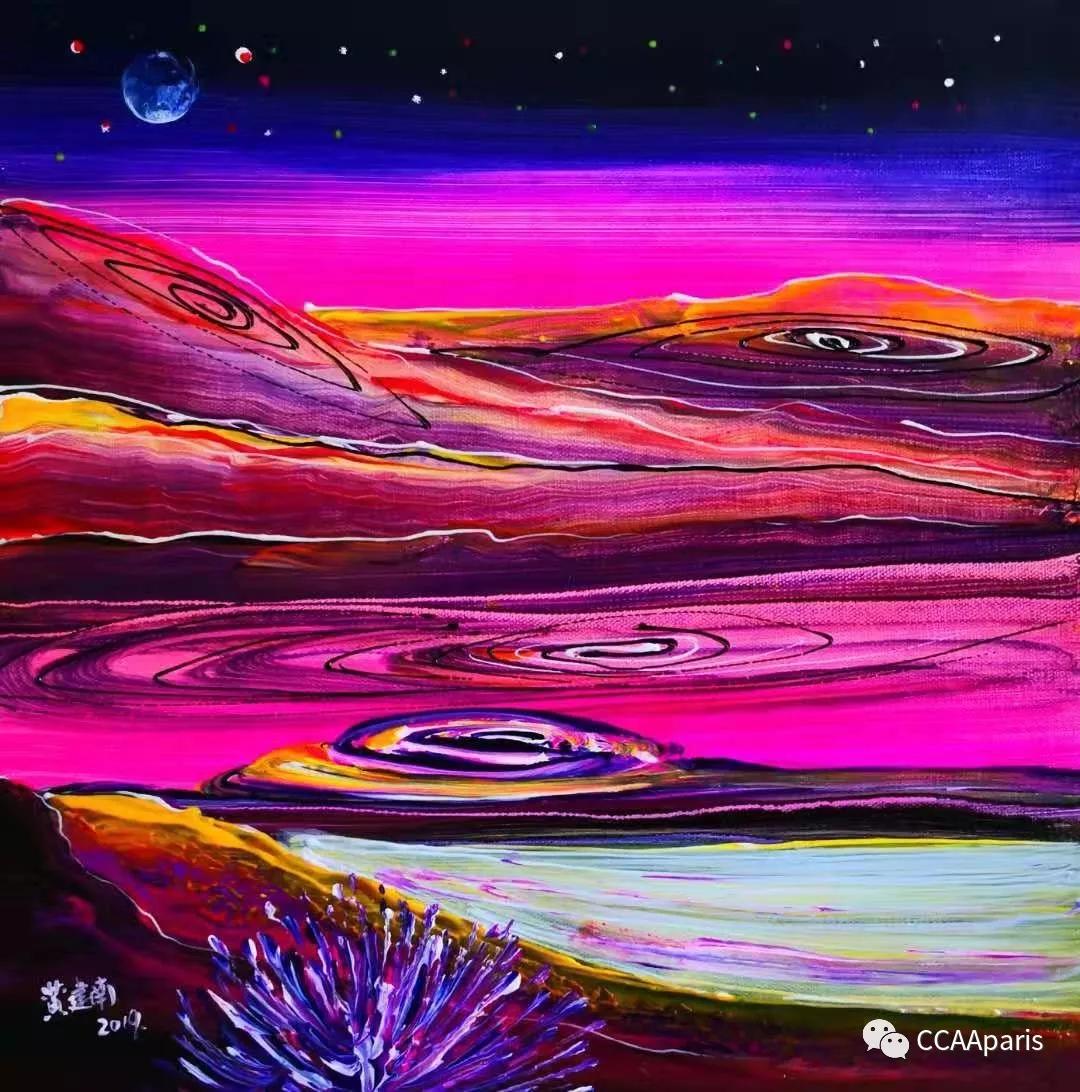 解读黄建南油画奥运之花