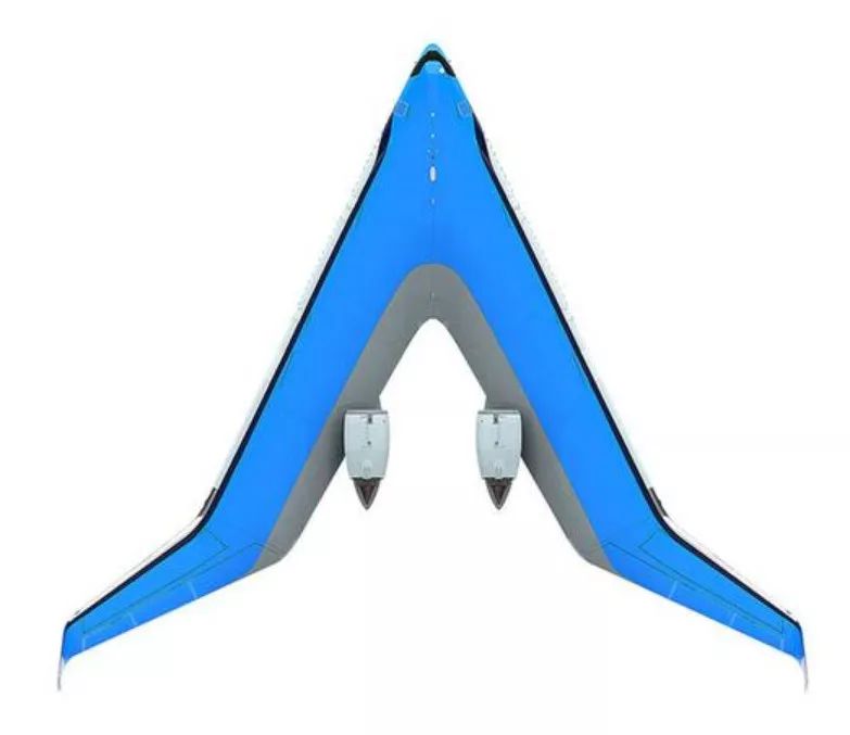 让乘客坐在机翼上!荷兰人的新客机是劈叉的!_设计