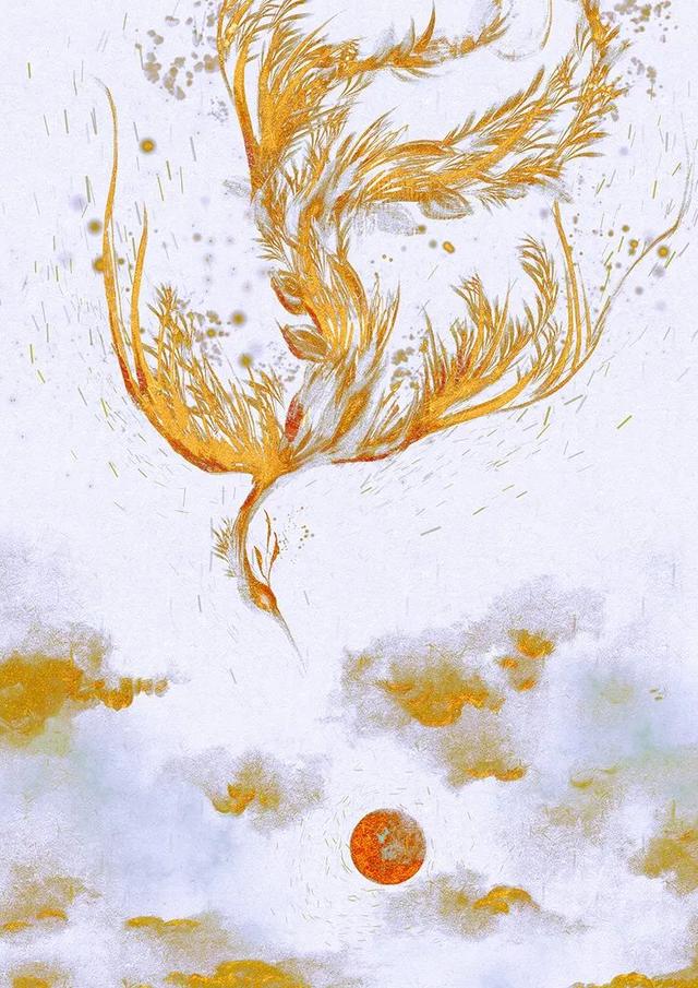 古风玄幻插画梦入神山教神妪老鱼跳波瘦蛟舞