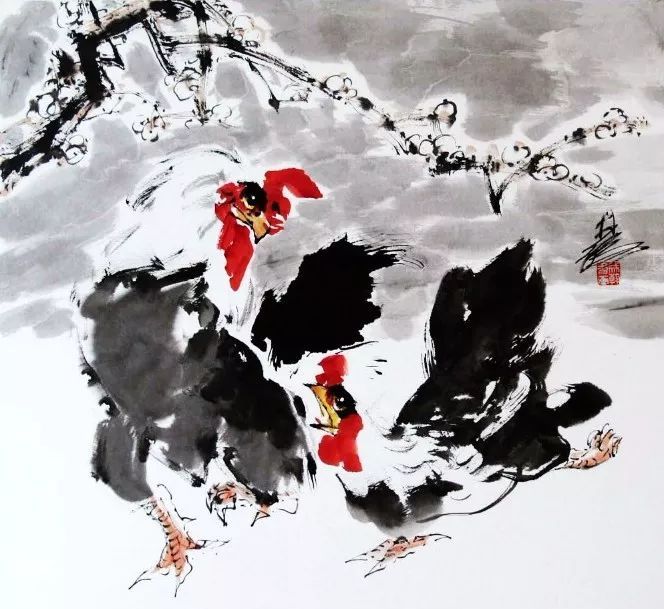 窈窕雪中舞 疑是春风踏歌来高歌一唱雄鸡天下白大吉图觅秋去秋又来