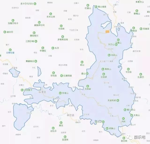 康乐县的地图,像极了大鸡腿