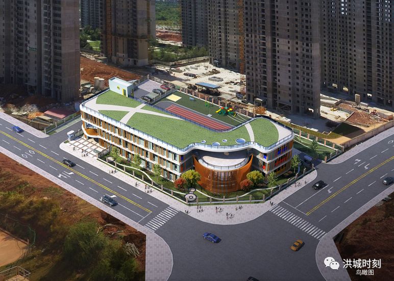 项目的西北角规划了一所育兰幼儿园,规模为9班,总学生数270个,未来