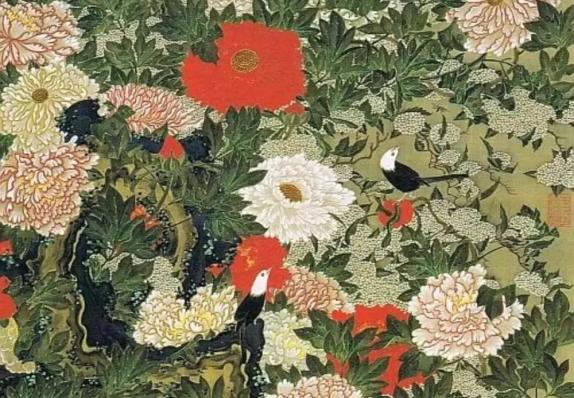 伊藤若冲浮世绘作品(局部)浪漫派这种源自"植物学",并以植物的譬喻
