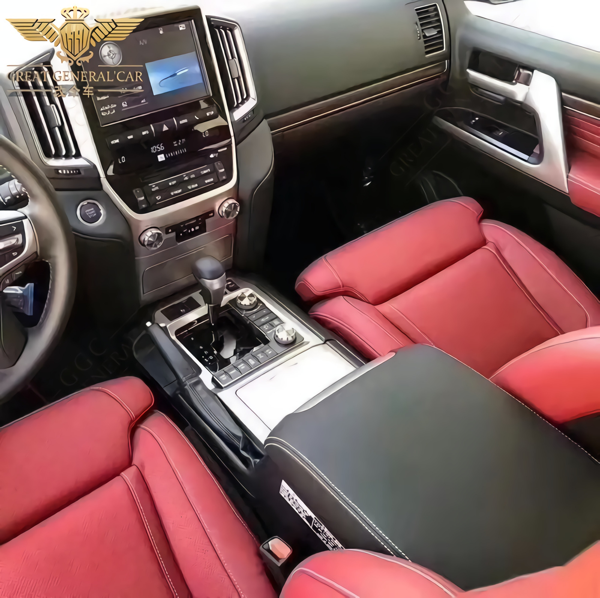 改个车丰田酷路泽内饰改装中排扶手箱安装案例展示