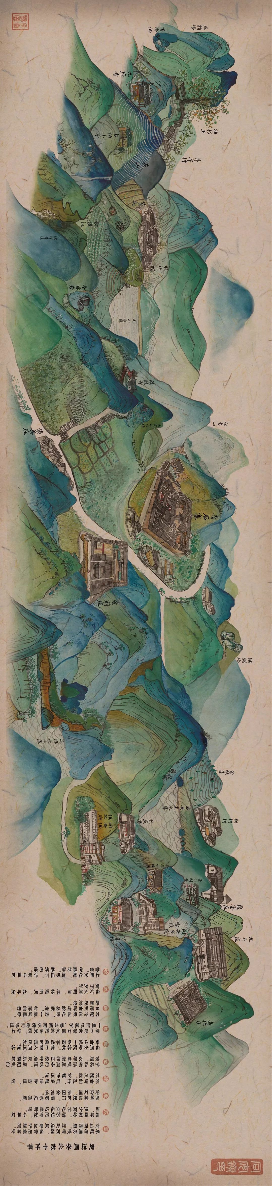 90后美女彩绘师用手绘地图画满家乡美