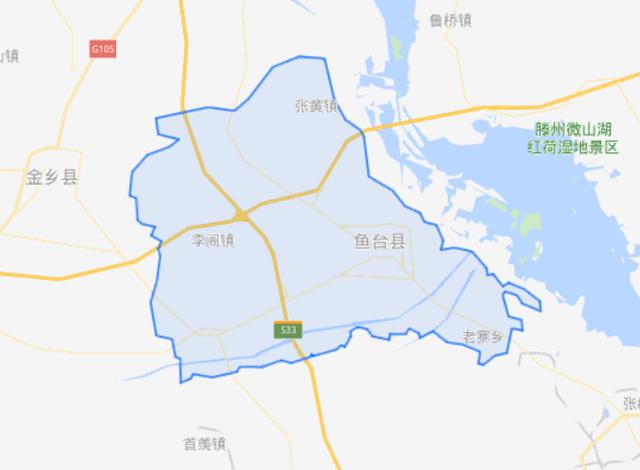 鱼台县乡镇地图图片