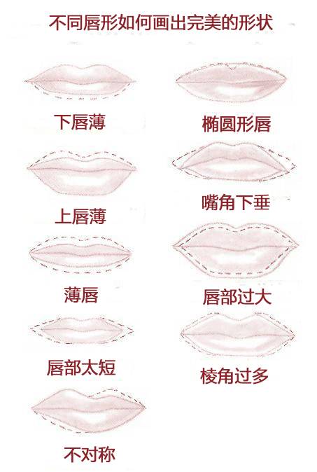 嘴唇类型名称和图片图片