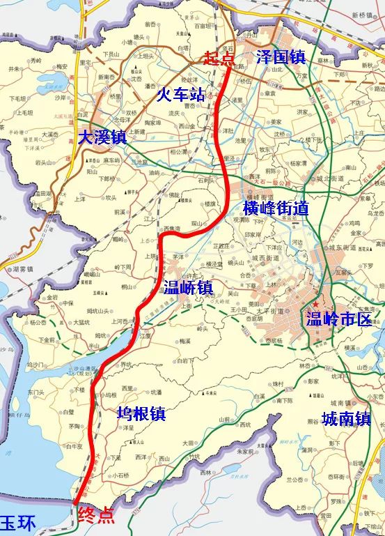 65公里终于玉环芦浦镇分水山起始于温岭泽国镇东村通车啦!