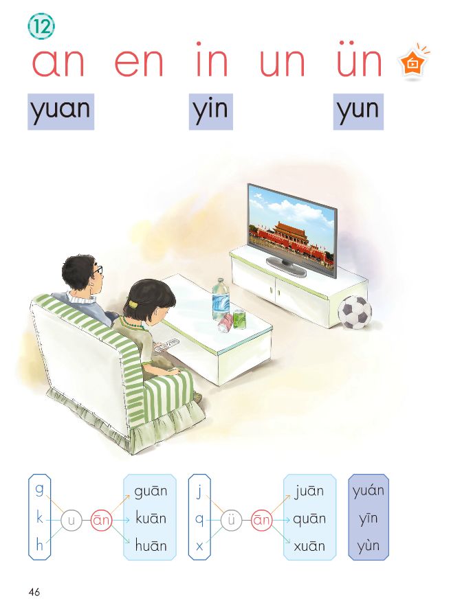 汉语拼音12 an en in un ün_课本
