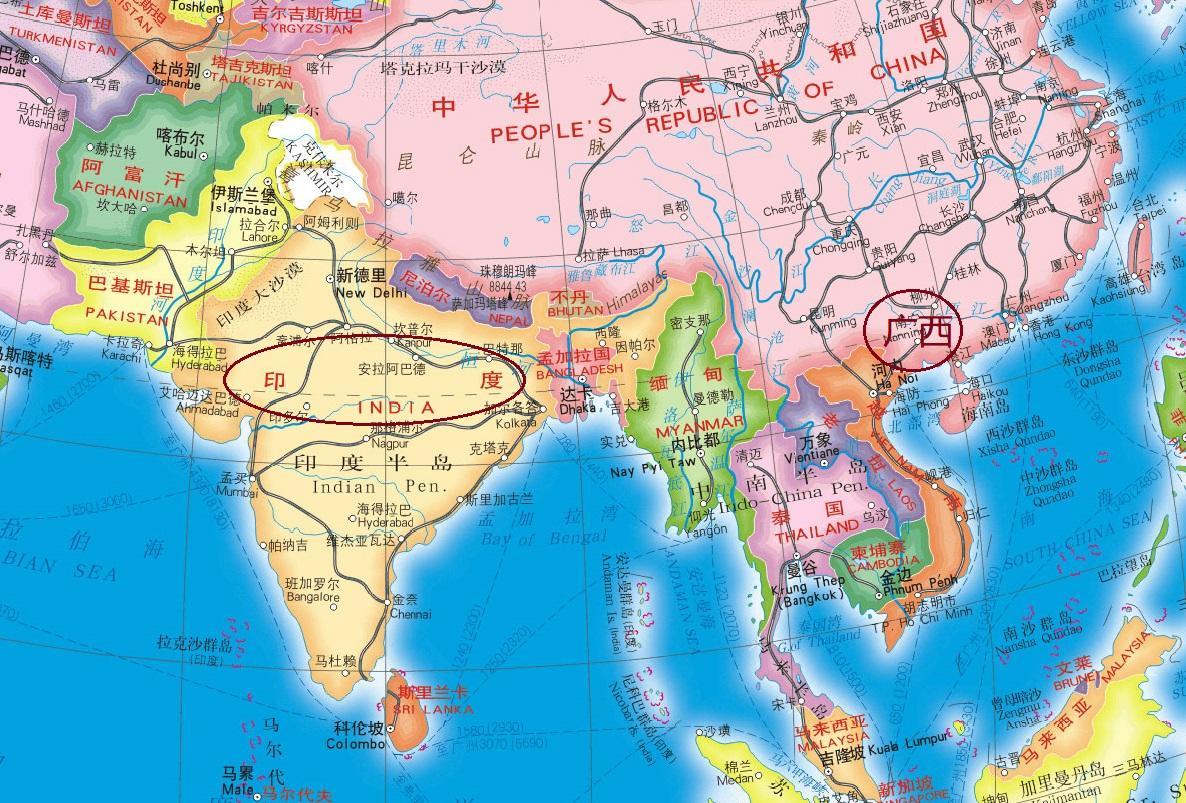原创大陆沿海省区中广西最靠近13亿人口的印度是不是有巨大商机